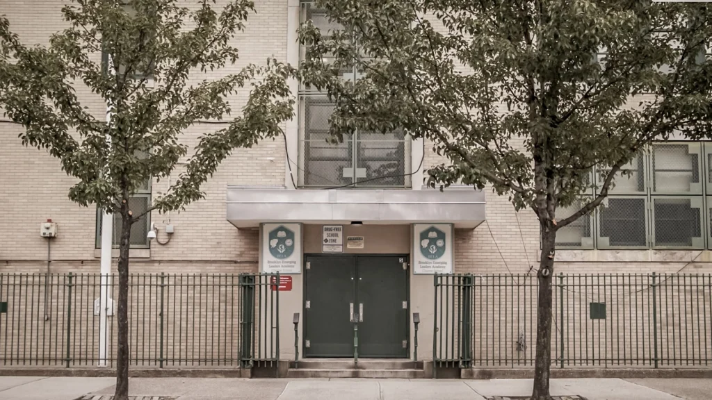 BELA school entrance in Brooklyn.